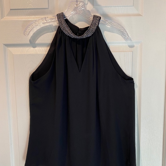 White House Black Market Tops - White House Black Market Sequin Neck Halter